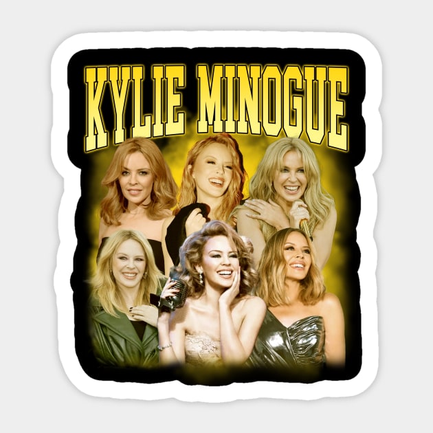 RETRO VINTAGE KYLIE MINOGUE BOOTLEG STYLE Sticker by Archer Expressionism Style